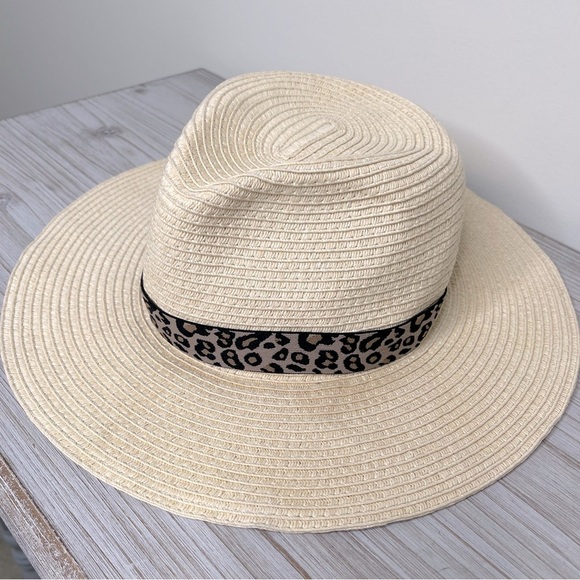 J.Crew Packable hat with leopard ribbon M/L vacation beach preppy resort wear - Picture 7 of 7